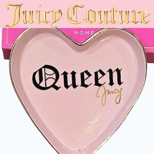 Juicy Couture Home Queen Juicy Heart Shaped Ceramic Trinket Tray